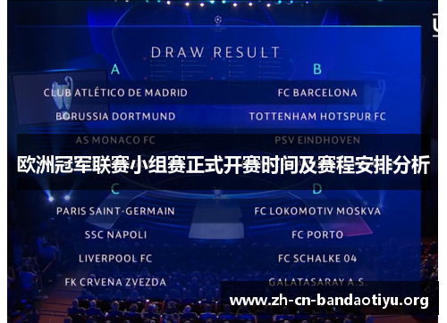 欧洲冠军联赛小组赛正式开赛时间及赛程安排分析