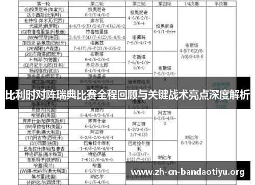 比利时对阵瑞典比赛全程回顾与关键战术亮点深度解析 比利时对阵瑞典比赛全程回顾与关键战术亮点深度解析